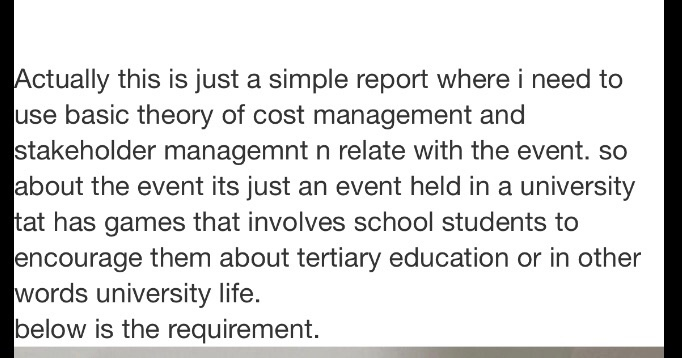  we were actually give a task to do a report 10