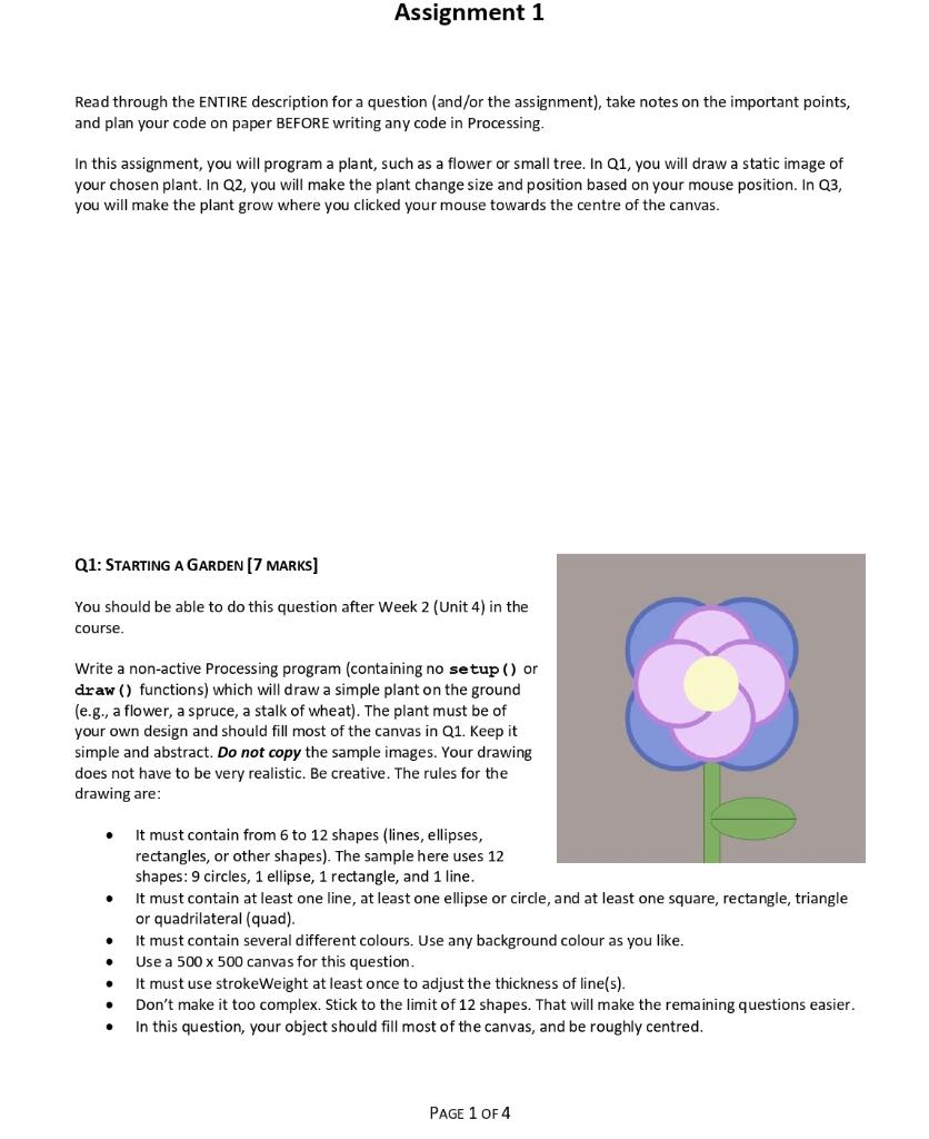  Can you complete the whole thing in Processing, specially Q2 and