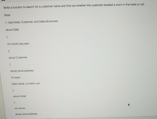 Write a tunction to search for a customer name and find