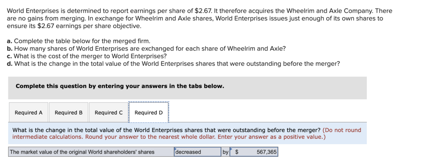 and Axle shares, World Enterprises issues just enough of its own shares