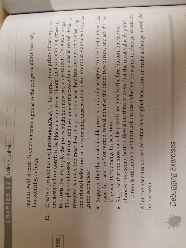 C# programming language CHAPTER 12 Using Controls menu). Add at least three