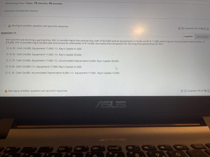 Unlimited Liability Montchange Your answers are saved automatically Remaining Time: 1 hour.