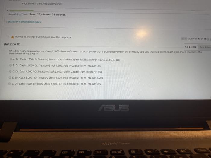 22 minutes, 05 seconds. Question Completion Status: Moving to another question will