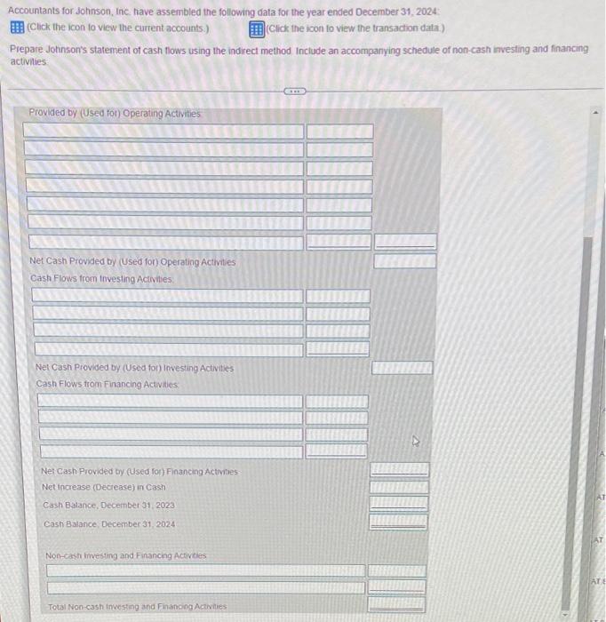 Data table Transaction Data for 2024: Issuance of common stock for cash