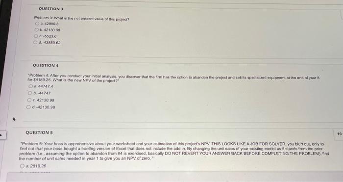 8275 Sales Growth Rate, years 1-4: 0.07 inflation rate: 0.02 Real Cost