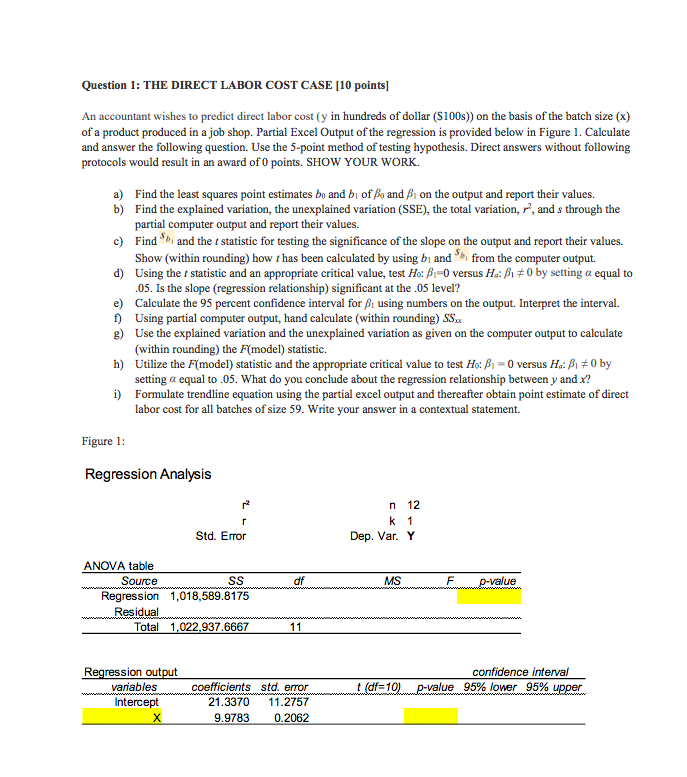  PLEASE HELP ME SOON!!!! Question 1: THE DIRECT LABOR COST CASE