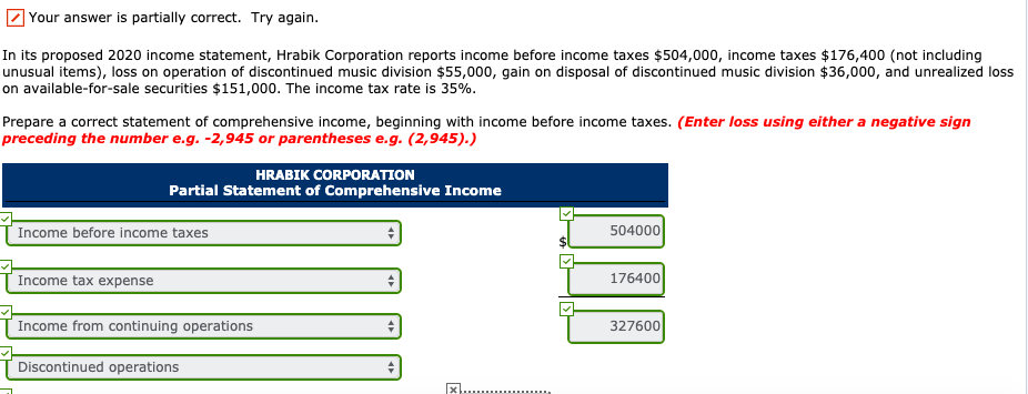  Your answer is partially correct. Try again. In its proposed 2020