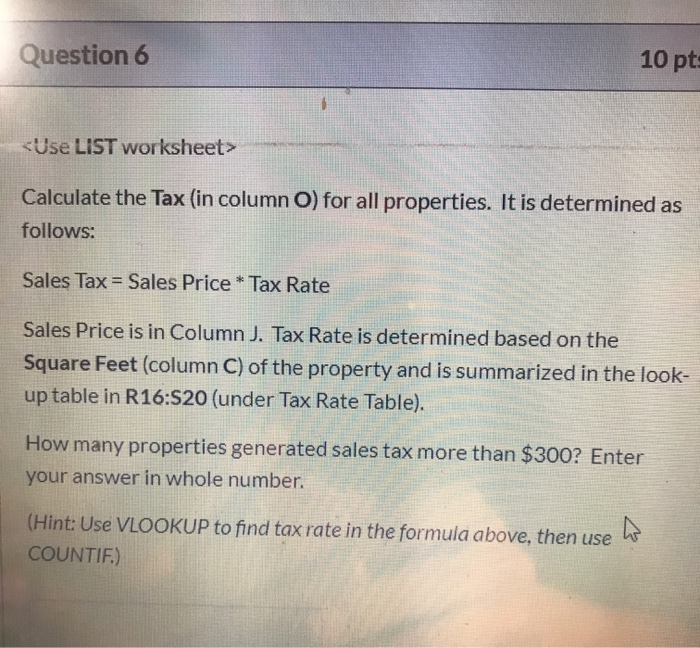  show me how to do it, thanks. Question 6 10 pt