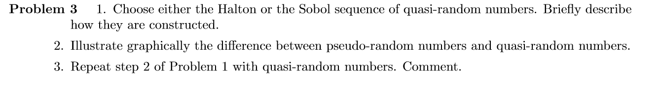 Does the code for the quasi random and monte carlo methods look