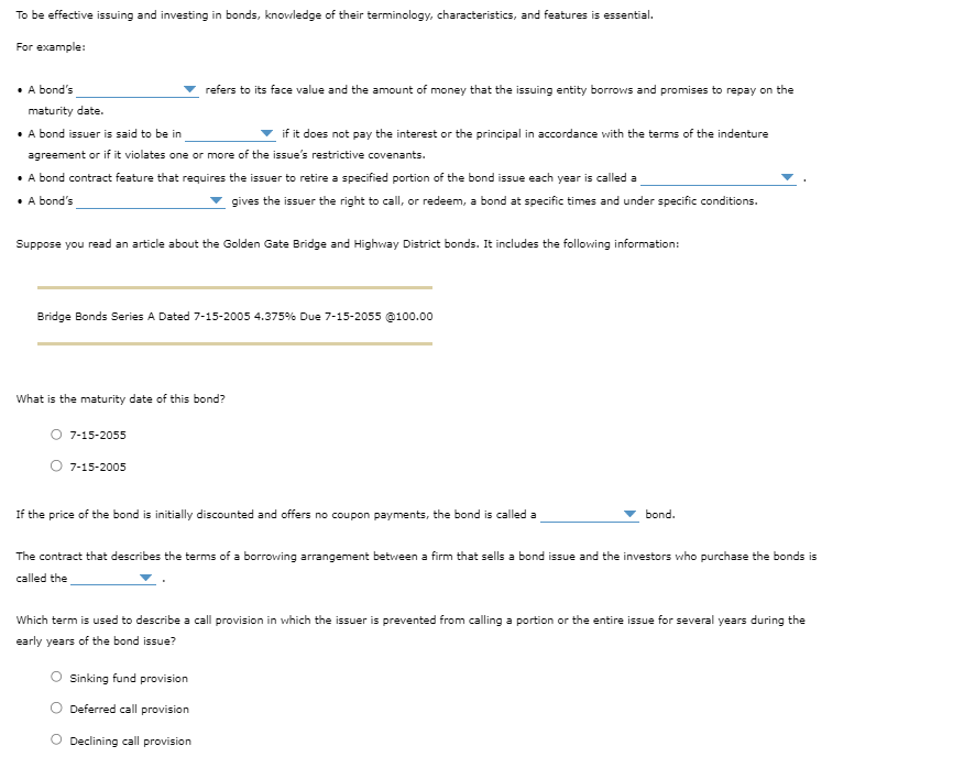 1) return that a bond:( might, will) 2) return that a