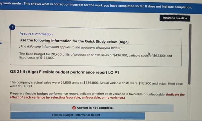  ay work mode : This shows what is correct or incorrect
