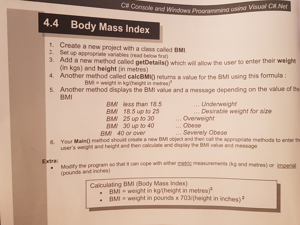 c# C# Console and Windows s Programmina usina Visual C#.Net indu 4.4