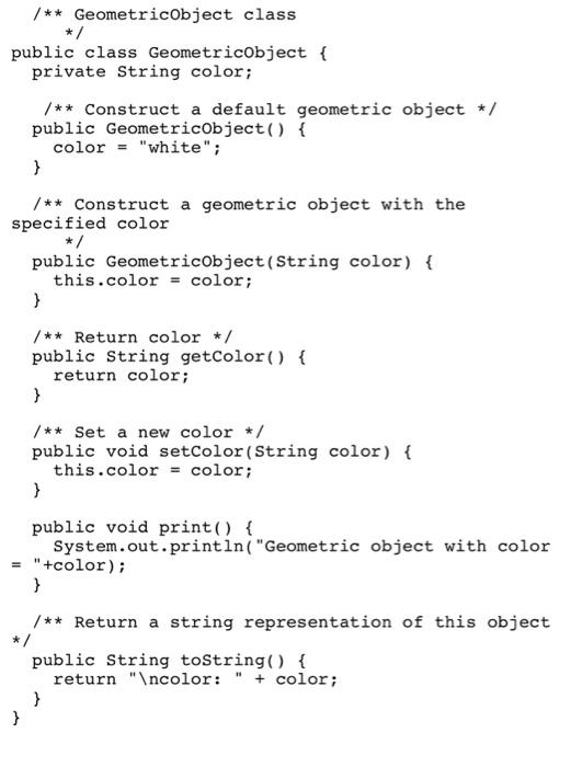 the diagram shown below, Usc same UML for the Rectanyle class as