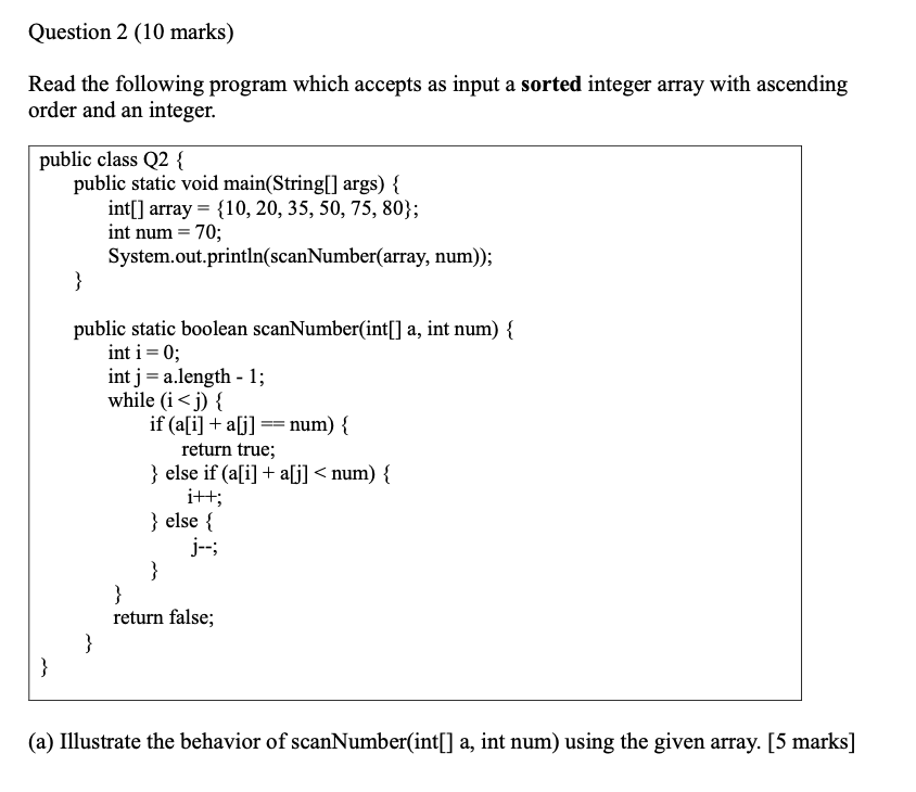 explain with detailed steps. [3 marks] public class Q1b \{ public static