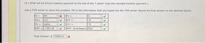 of the 7 years? Part 1 of 2 (a.) What is Emon's