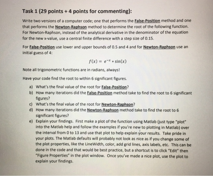 Task 1 (29 points+ 4 points for commenting): Write two versions