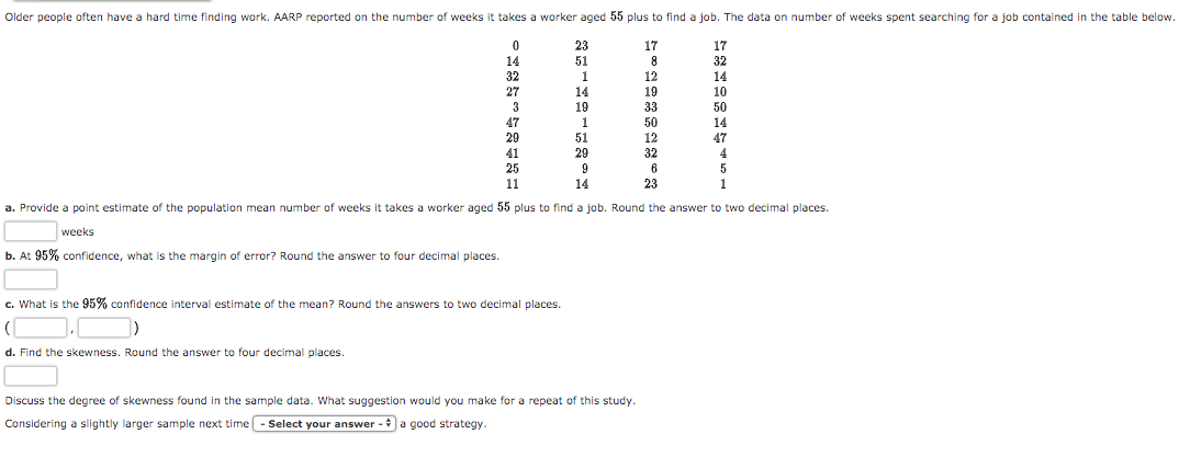  Older people often have a hard time finding work. AARP reported