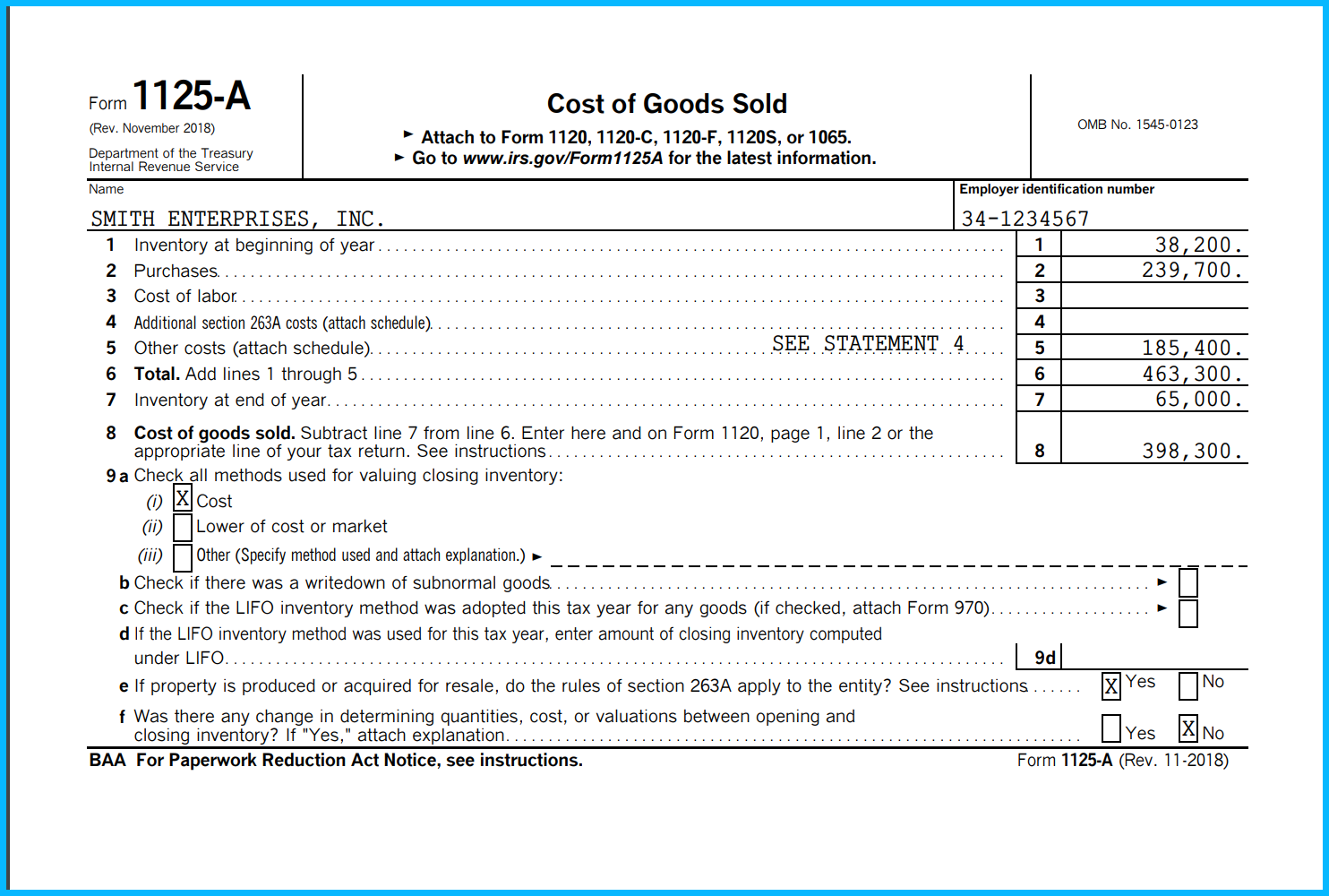 5472 attached - (a) Percentage owned and (b) Owner's country - (c)
