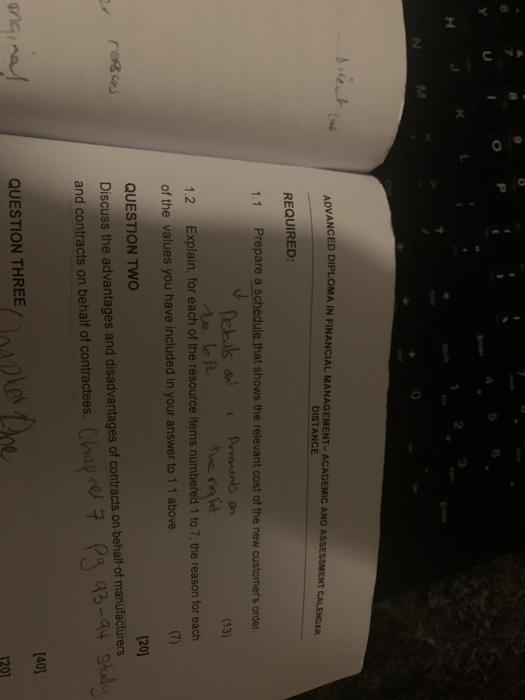 numbered 1 to 7, the reason for each of the values you