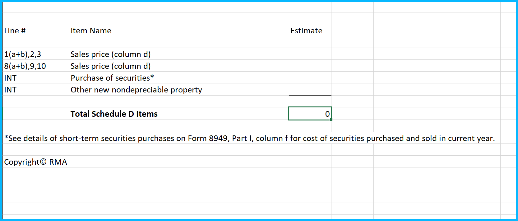 will not be valid. 12 Enter the available NOL carryover from prior