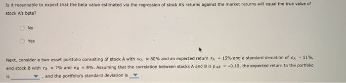 the standard deviation of returns for a single stock A IS A