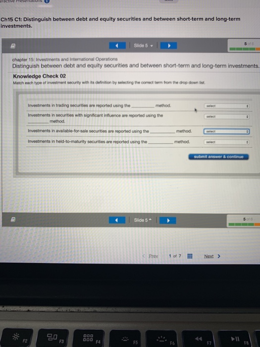  eractive Presentations Ch15 C1: Distinguish between debt and equity securities and