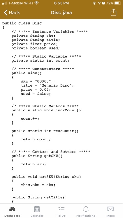 incrCount() { count++; } public static int readCount() { return count; }