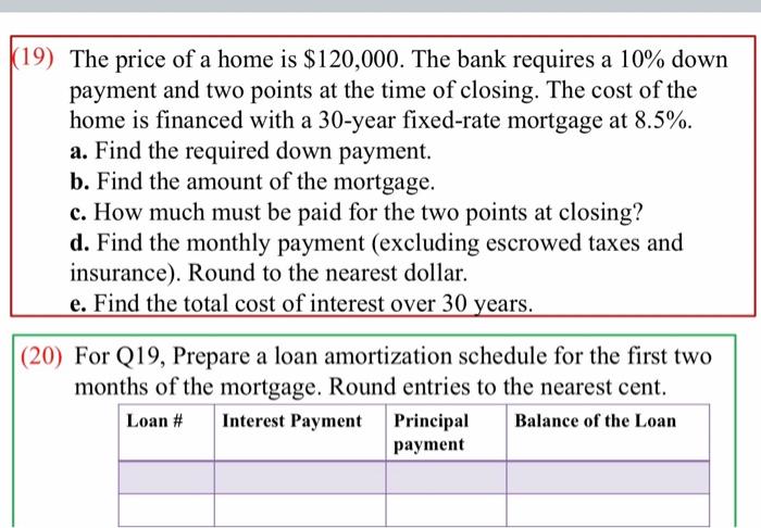 Please use question 19 to answer quesrion 20. thank u. will leave