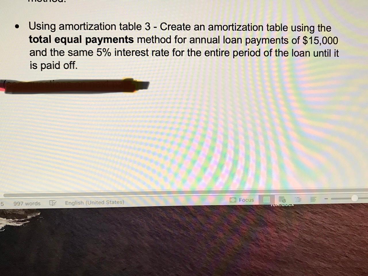 Can someone help please. Using amortization table 3 - Create an amortization