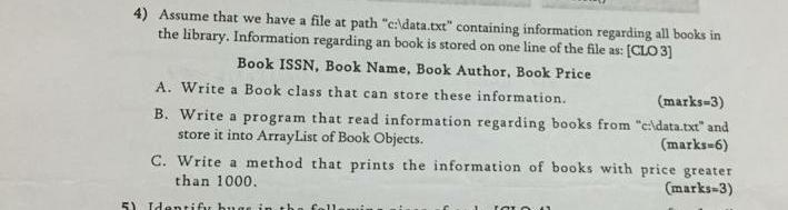 please write java oop code correctly 4) Assume that we have a
