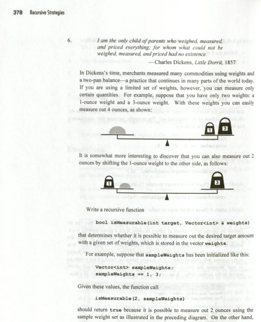  Solve the problem given in Exercise 8.6. Using a recursive algorithm.