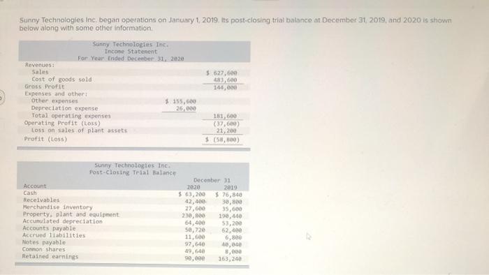need to be solved in 30mins or less Sunny Technologies Inc. began