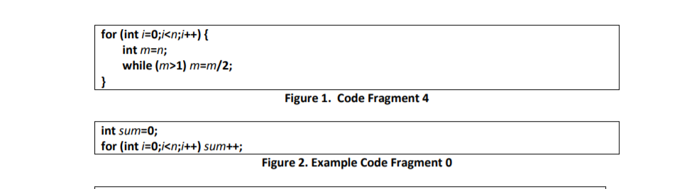 Find () and (()) for code fragment 4 given in Figure 1.