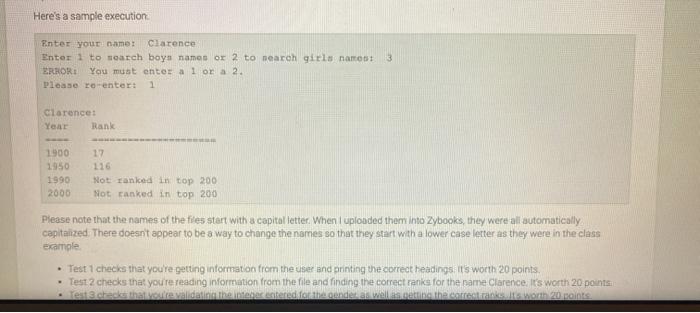 The function prototype is: int getRank(char userName[], char file[], int gender); where