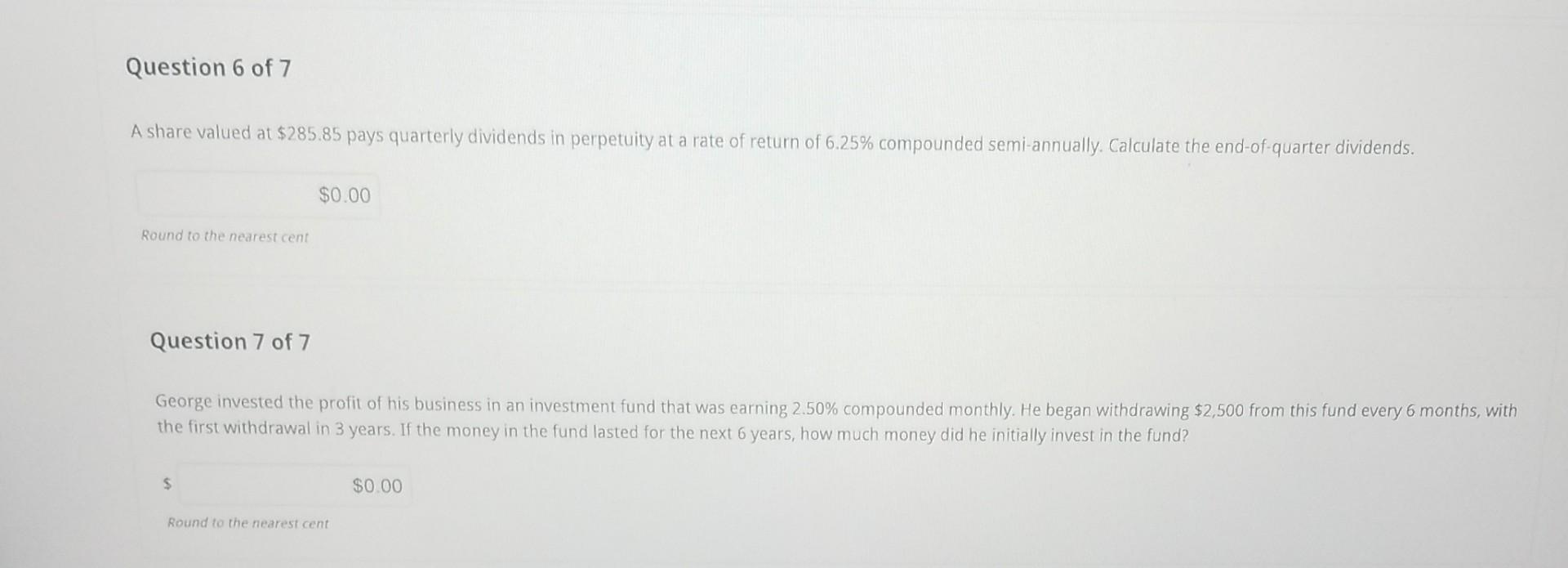 looking for 6 and 7 pls A share valued at $285.85