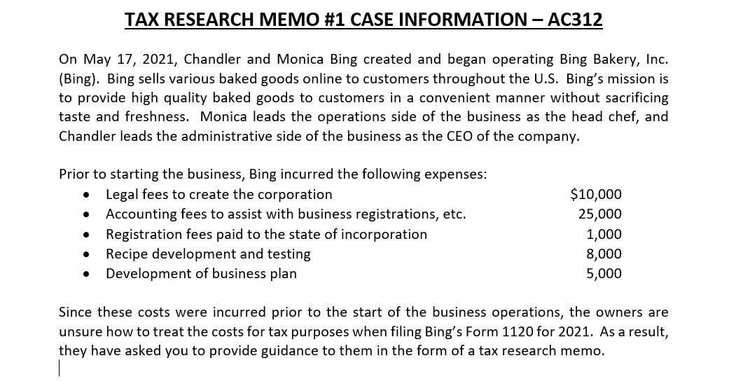 This is Tax memo, please solve this with an attached guideline On