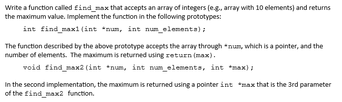 Solve using C language (not C++). Please include comments. Solve using C
