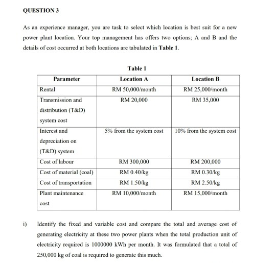 QUESTION 3 As an experience manager, you are task to select