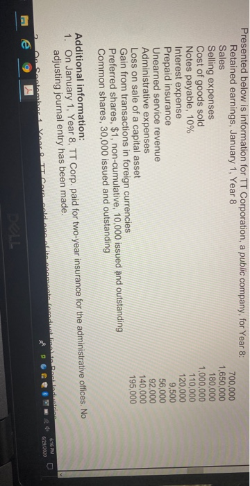  multiple step income statement Presented below is information for TT Corporation,