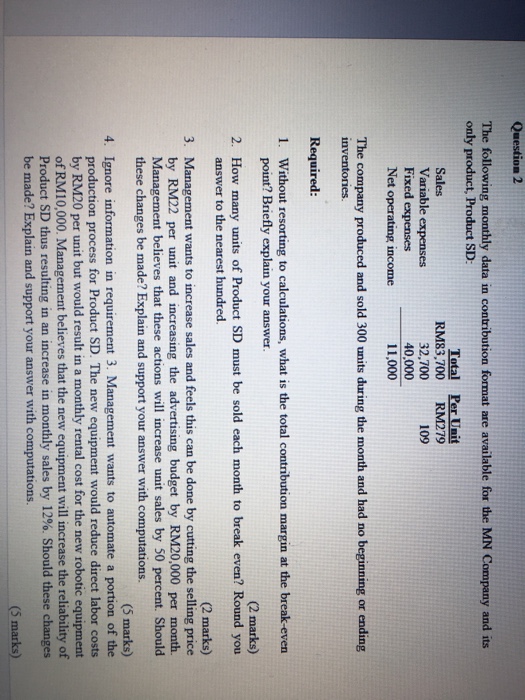  The following monthly data in contribution format are available for the