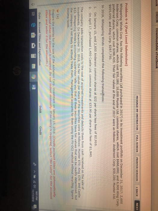  ook ORION Downloadable eTextbook IHESSAGE MY INSTRUCTOR FULL SCREEN PRINTER VERSION