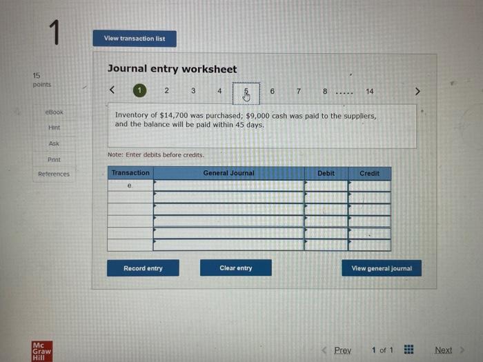 equipment costing $1,650 were purchased for cash. The original list price of