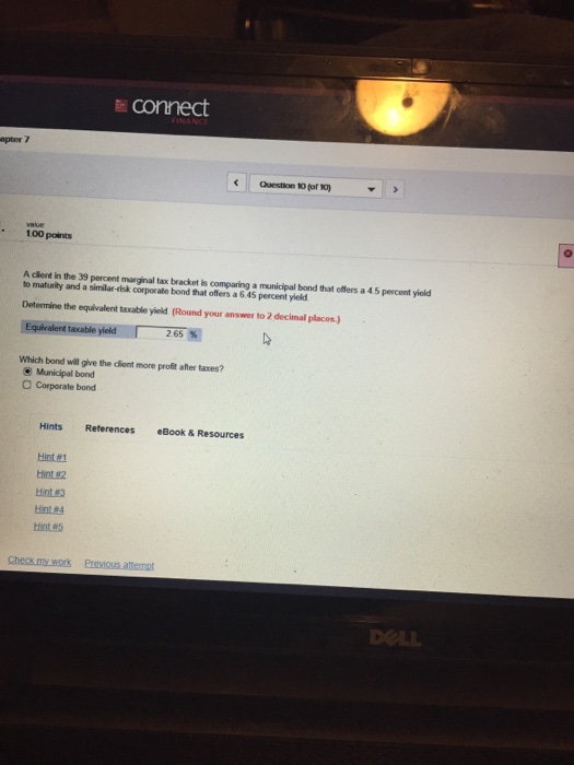  Municipal was correct the percentage was wrong. 3.51% was wrong and