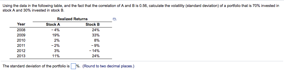 Using the data in the following table, and the fact that the