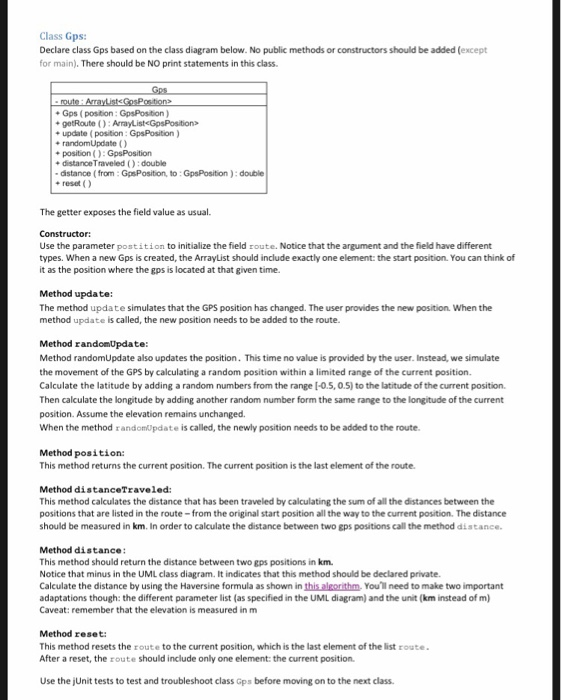 * Review declaring classes based on UML class diagrams .Use jUnit tests