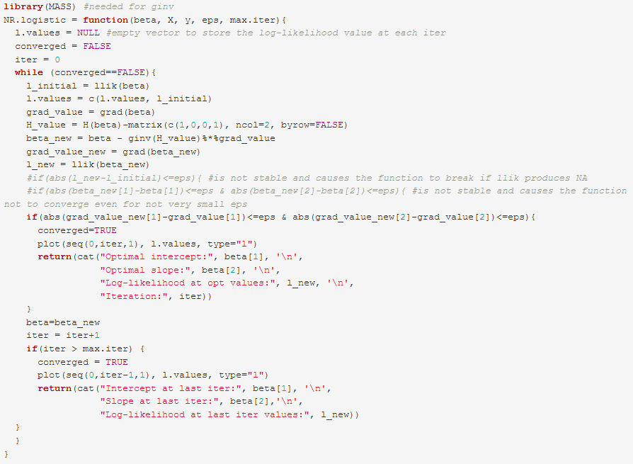 dist and speed in the cars data. Modify that function to make