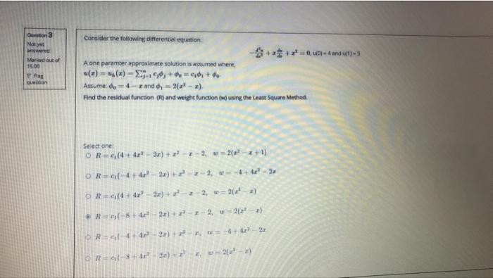 i need solution step by step plz !! Question 3 Not yet