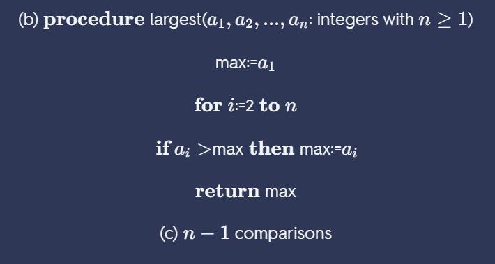 How many commparisons does the algorithm have? Please explain in detail