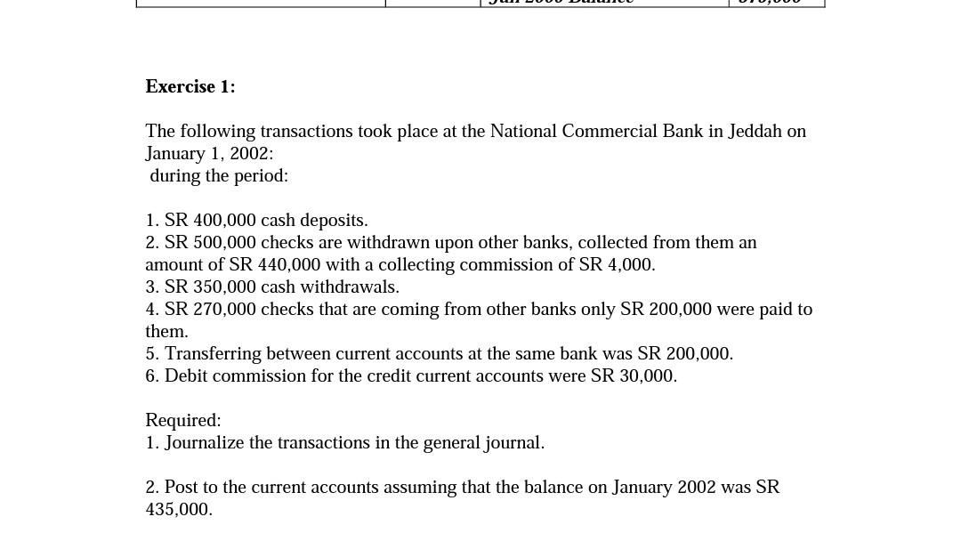  I want correct answer, please Exercise 1: The following transactions took