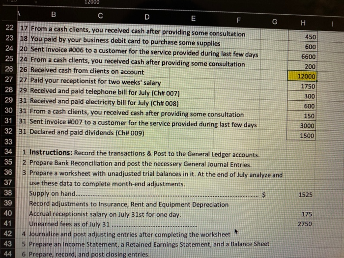 into the following transactions starting July 1st, 2016 Jul Following assets were